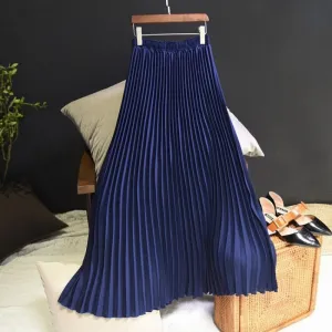 Chiffon High-Waisted Pleated Skirts For Women