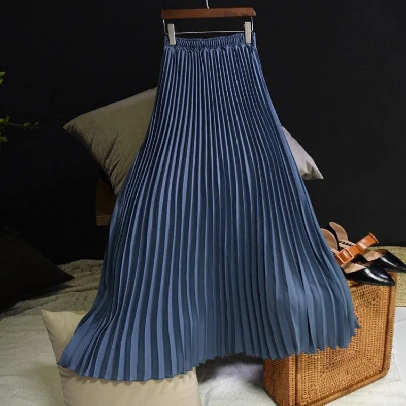 Chiffon High-Waisted Pleated Skirts For Women