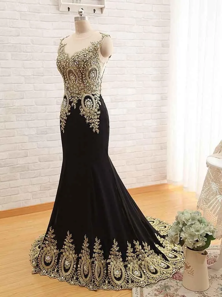 Classical V-neck Mermaid Satin  Evening Dress Prom Dresses TP0012