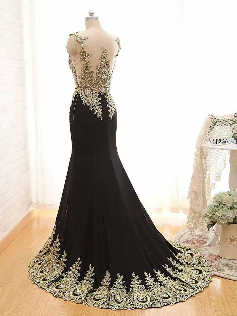 Classical V-neck Mermaid Satin  Evening Dress Prom Dresses TP0012