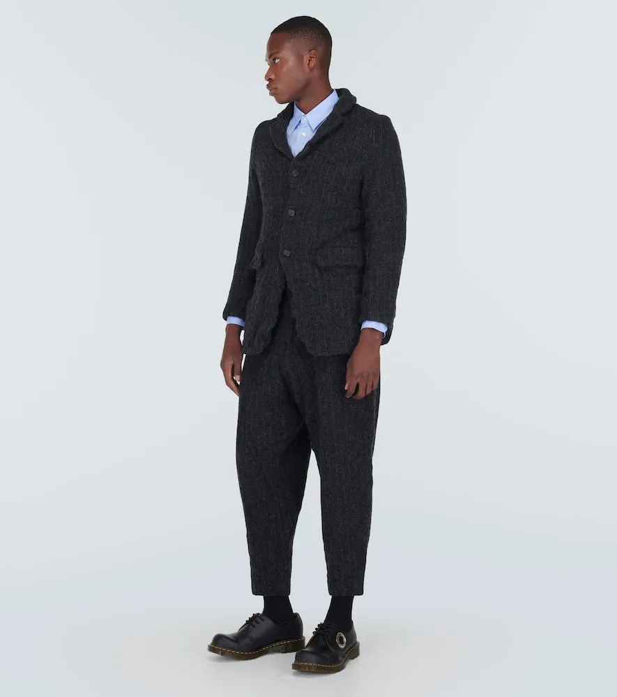 Comme des Garcons Homme Deux Pinstripe wool tweed blazer