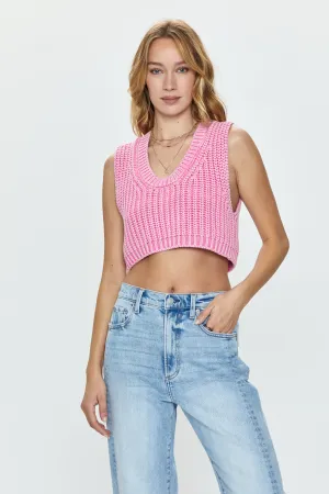 Cora Knit Vest - Pink Cosmos