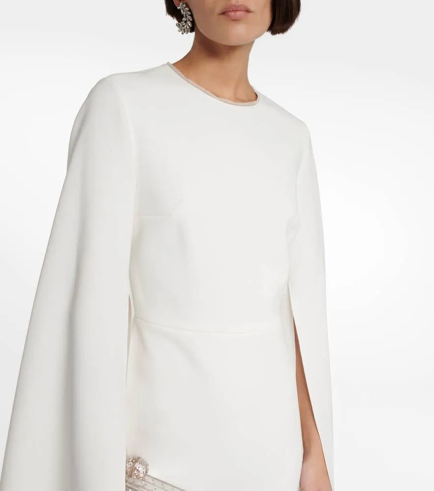 Crepe midi dress Bridal Zimara ROKSANDA, white