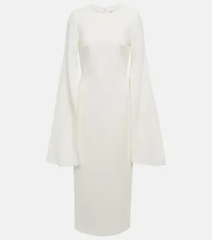 Crepe midi dress Bridal Zimara ROKSANDA, white