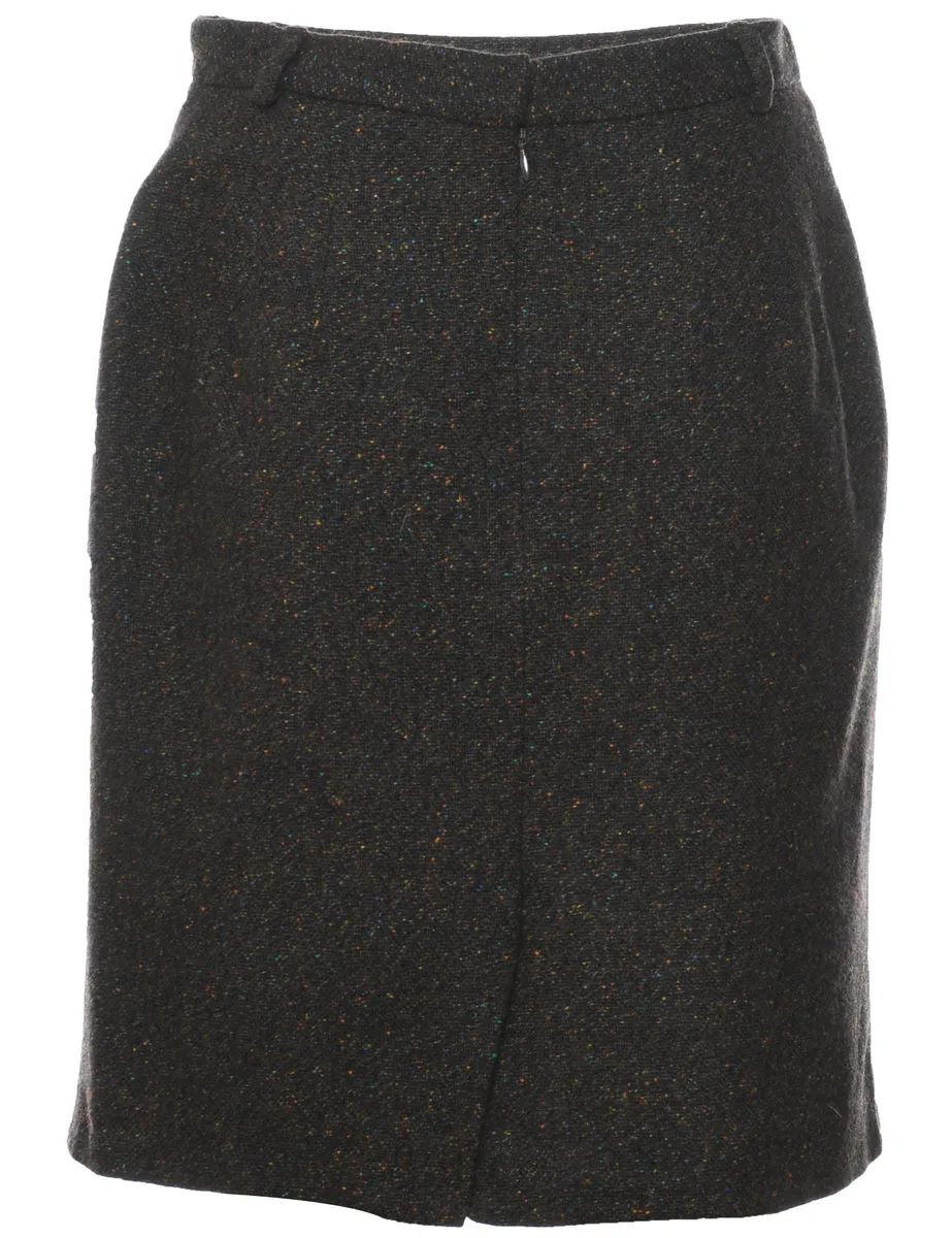 Dark Green Pencil Skirt - M