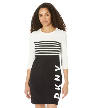 Dress DKNY, Horizontal Stripe Tee Dress