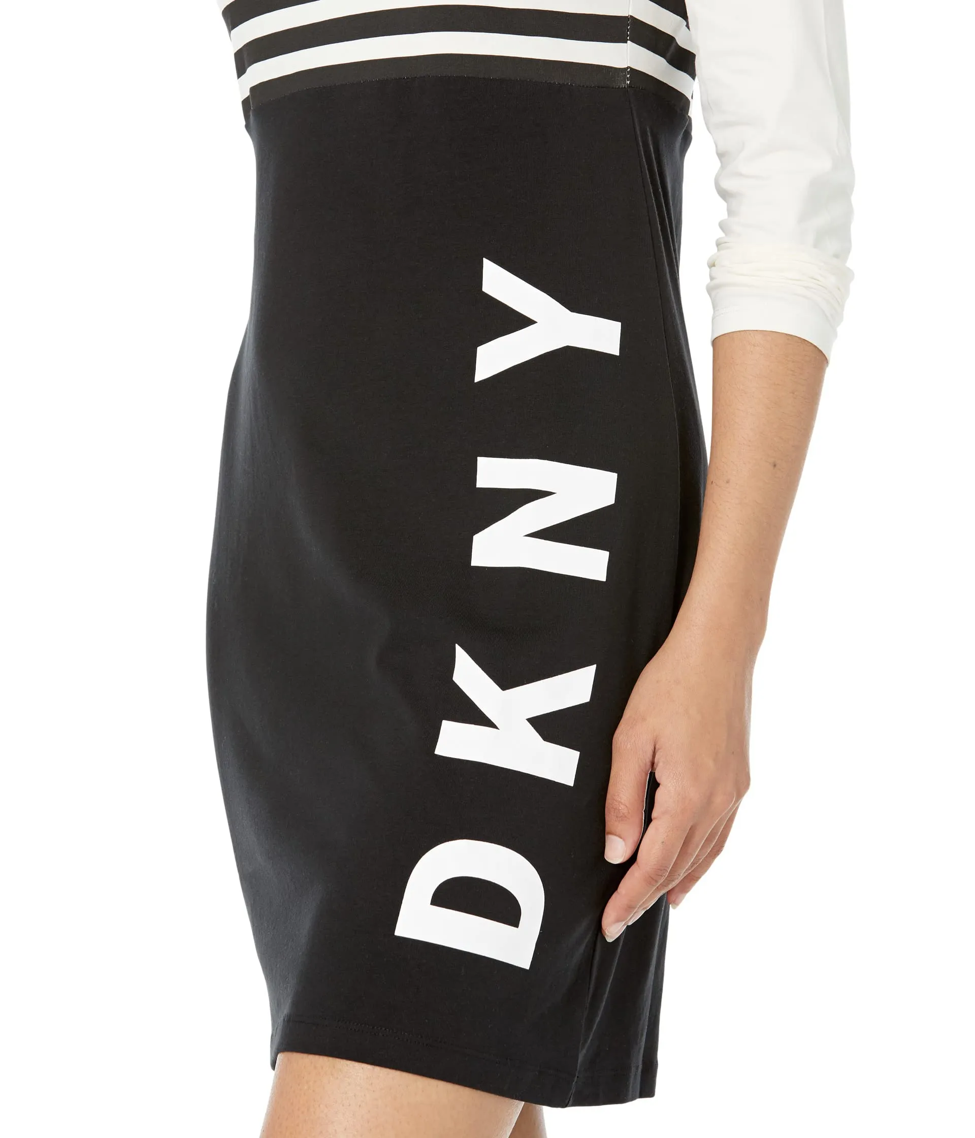 Dress DKNY, Horizontal Stripe Tee Dress