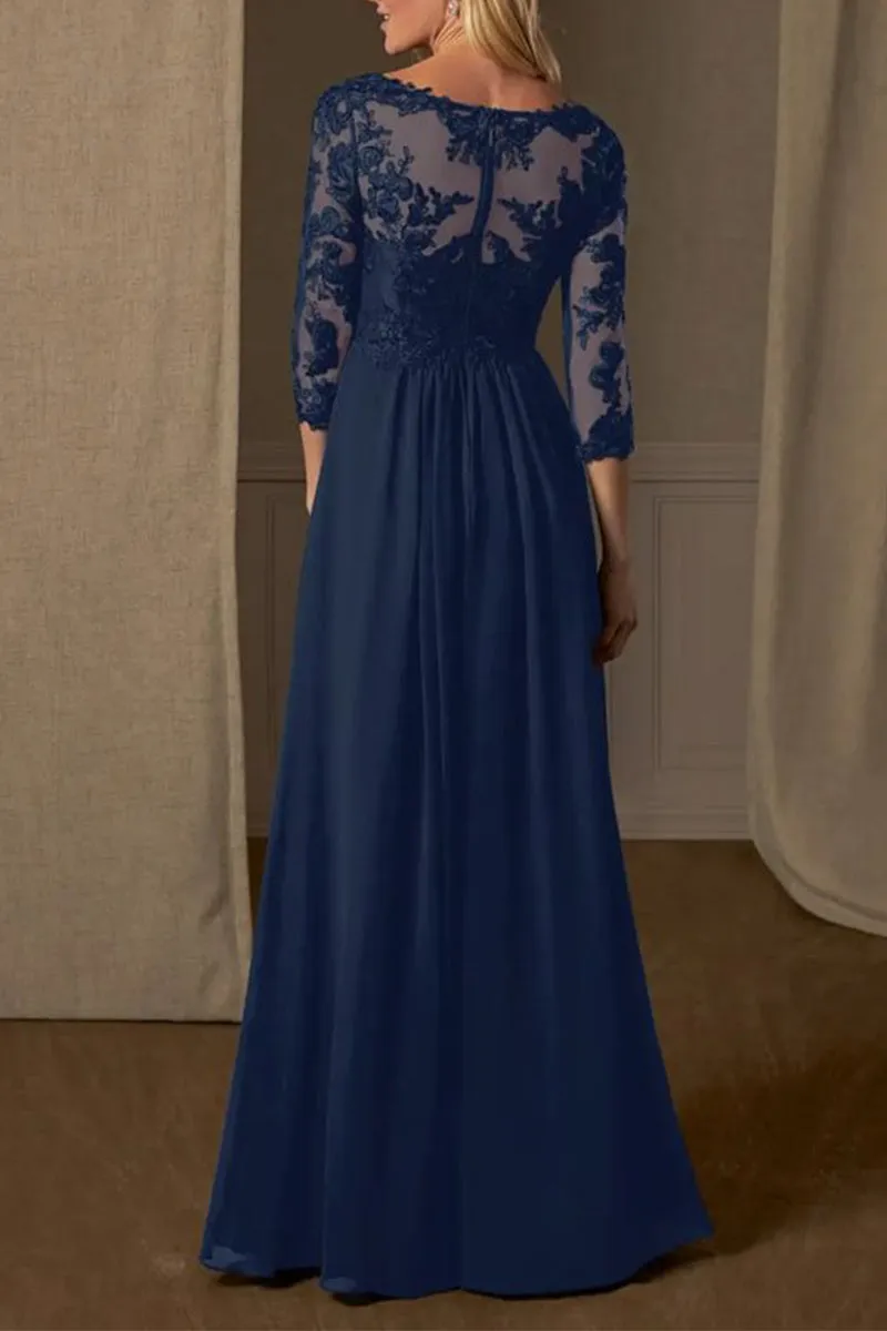 Elegant Formal Solid Patchwork V Neck Evening Dress Dresses