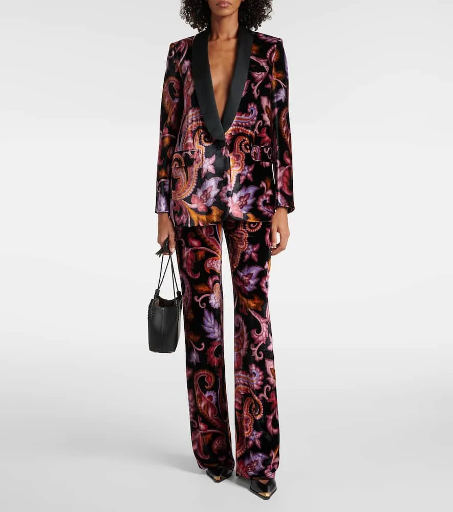 Etro Paisley velvet blazer