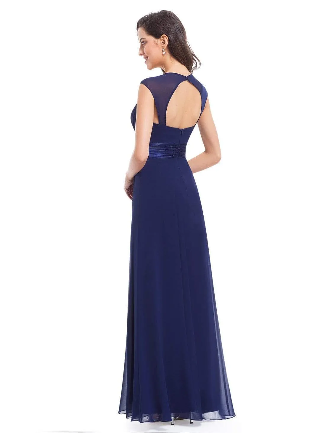 Floor Length Sweetheart Neckline Evening Dresses with Empire Waist