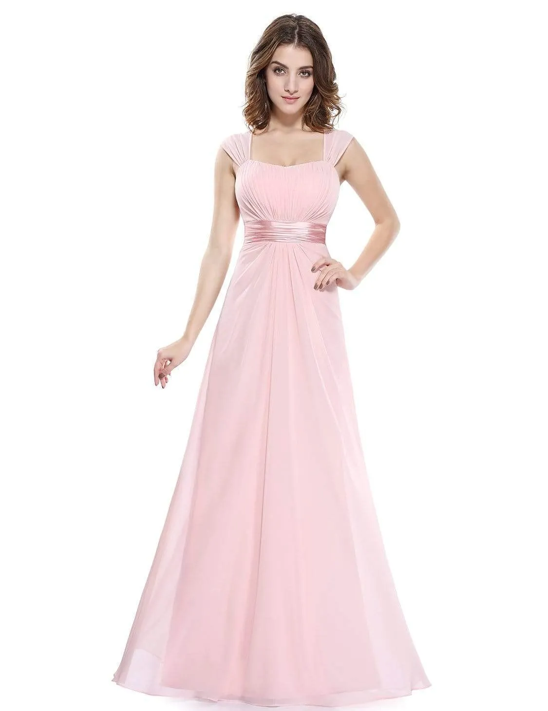 Floor Length Sweetheart Neckline Evening Dresses with Empire Waist