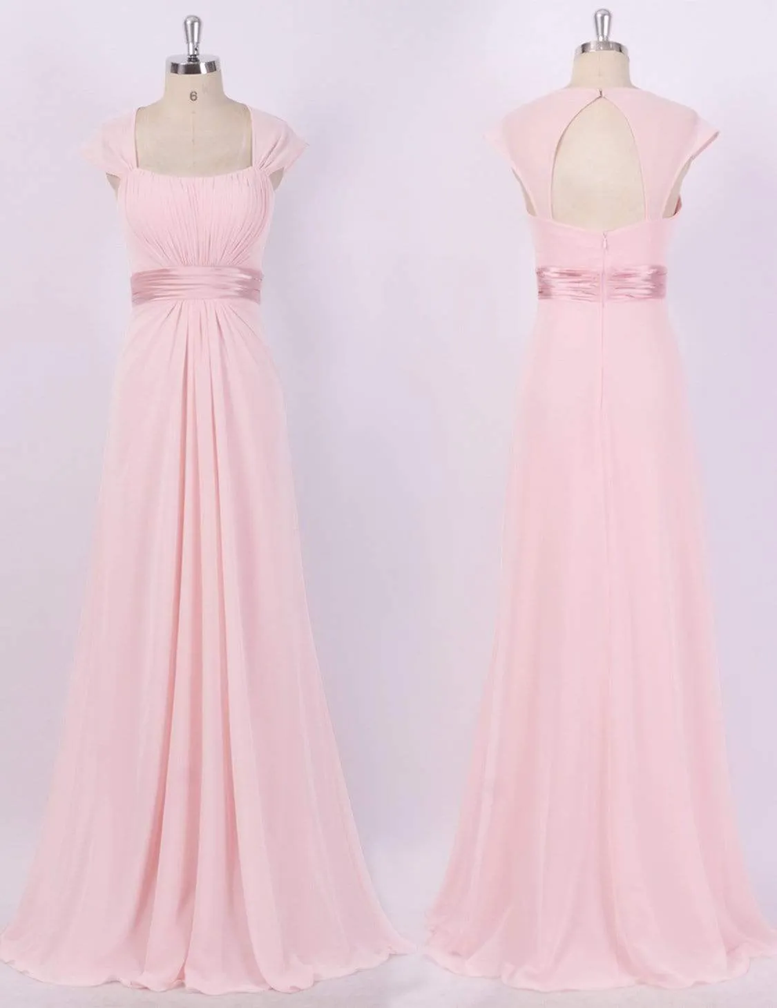 Floor Length Sweetheart Neckline Evening Dresses with Empire Waist