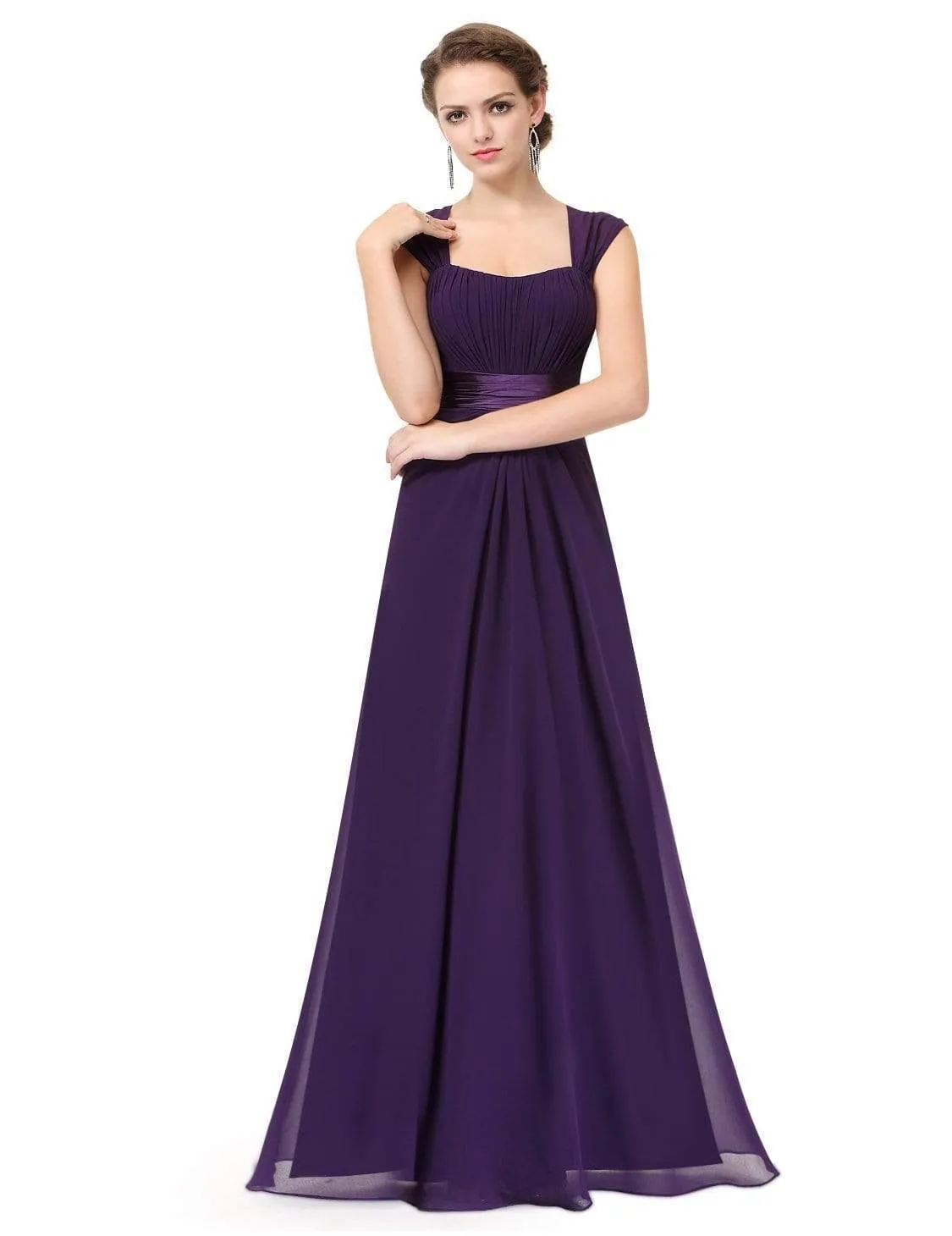 Floor Length Sweetheart Neckline Evening Dresses with Empire Waist