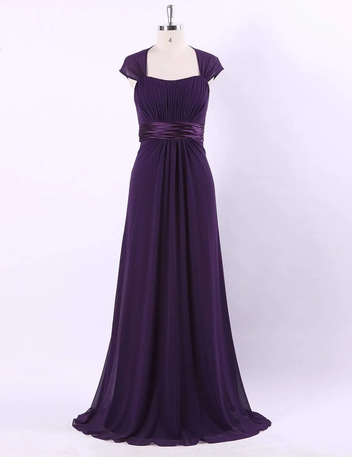 Floor Length Sweetheart Neckline Evening Dresses with Empire Waist