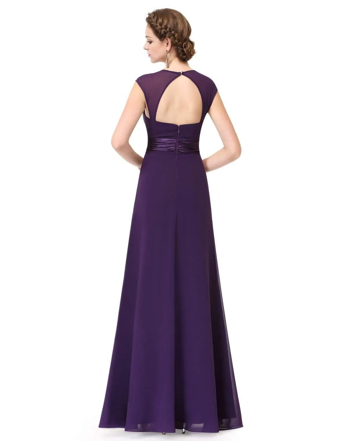 Floor Length Sweetheart Neckline Evening Dresses with Empire Waist