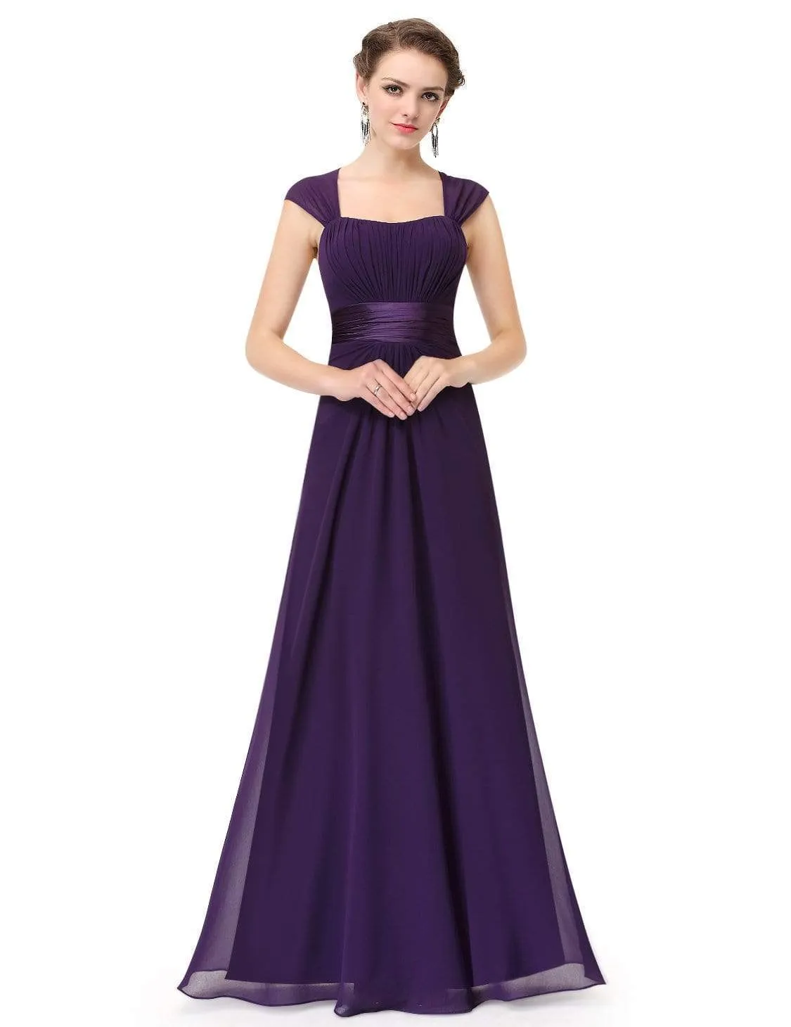 Floor Length Sweetheart Neckline Evening Dresses with Empire Waist