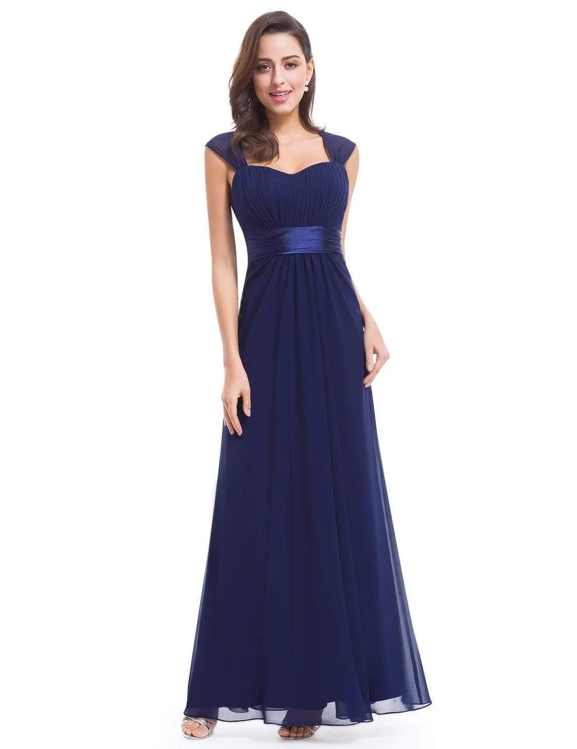 Floor Length Sweetheart Neckline Evening Dresses with Empire Waist