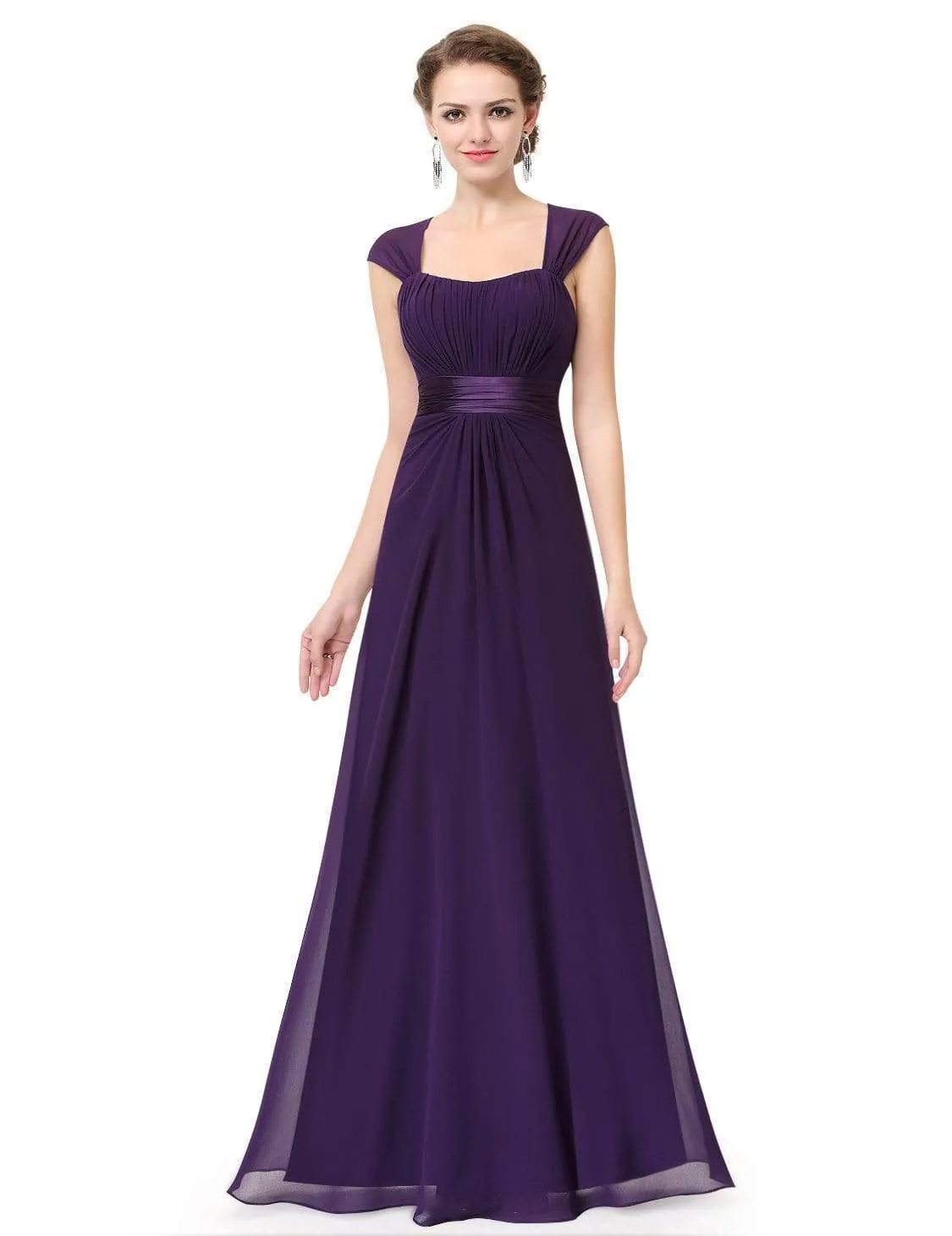 Floor Length Sweetheart Neckline Evening Dresses with Empire Waist