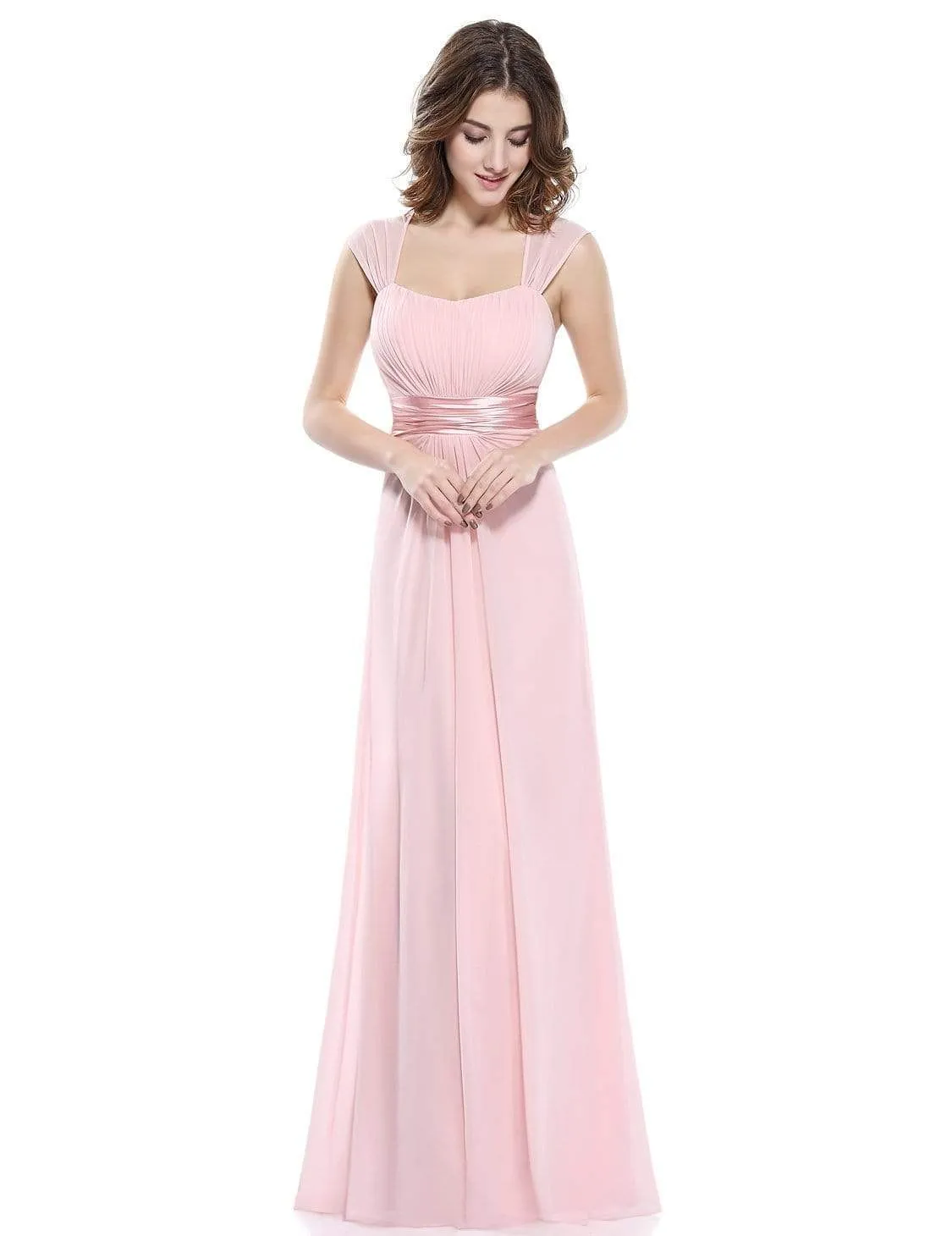 Floor Length Sweetheart Neckline Evening Dresses with Empire Waist