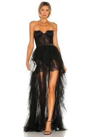 For Love & Lemons X REVOLVE Bustier Gown Dress, Black