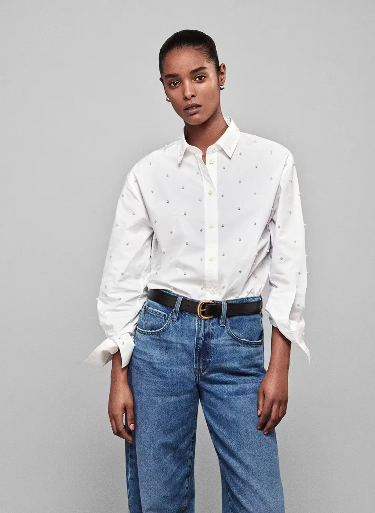 Frame Oversized Pearl Shirt