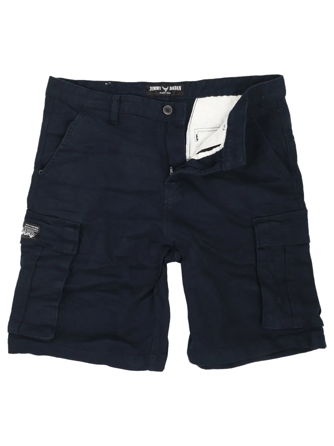 Fusion Navy Blue Cotton Shorts