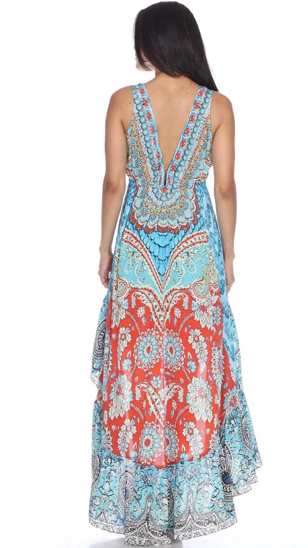 High Low Dresses Resort Beach Boho Casual Summer Evening Vestido Dress Vacation Travel Bohemian…