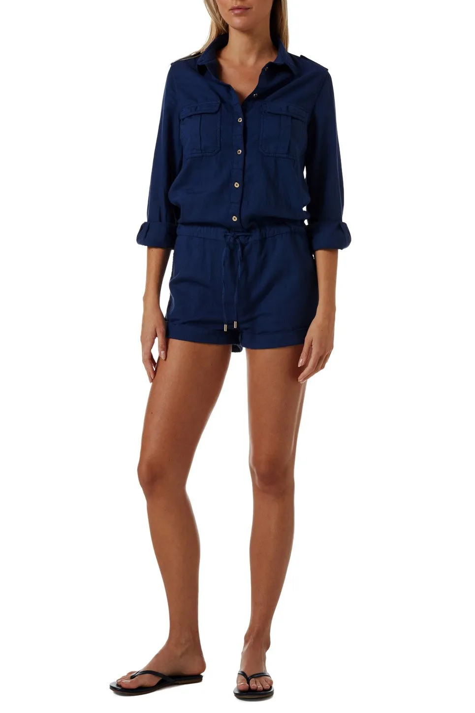 Honour Navy Playsuit