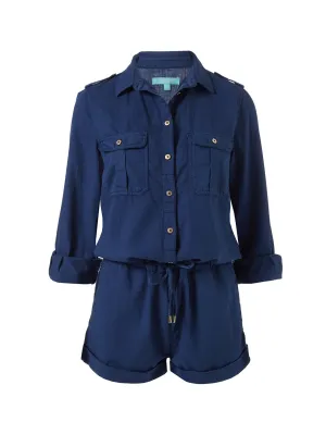 Honour Navy Playsuit
