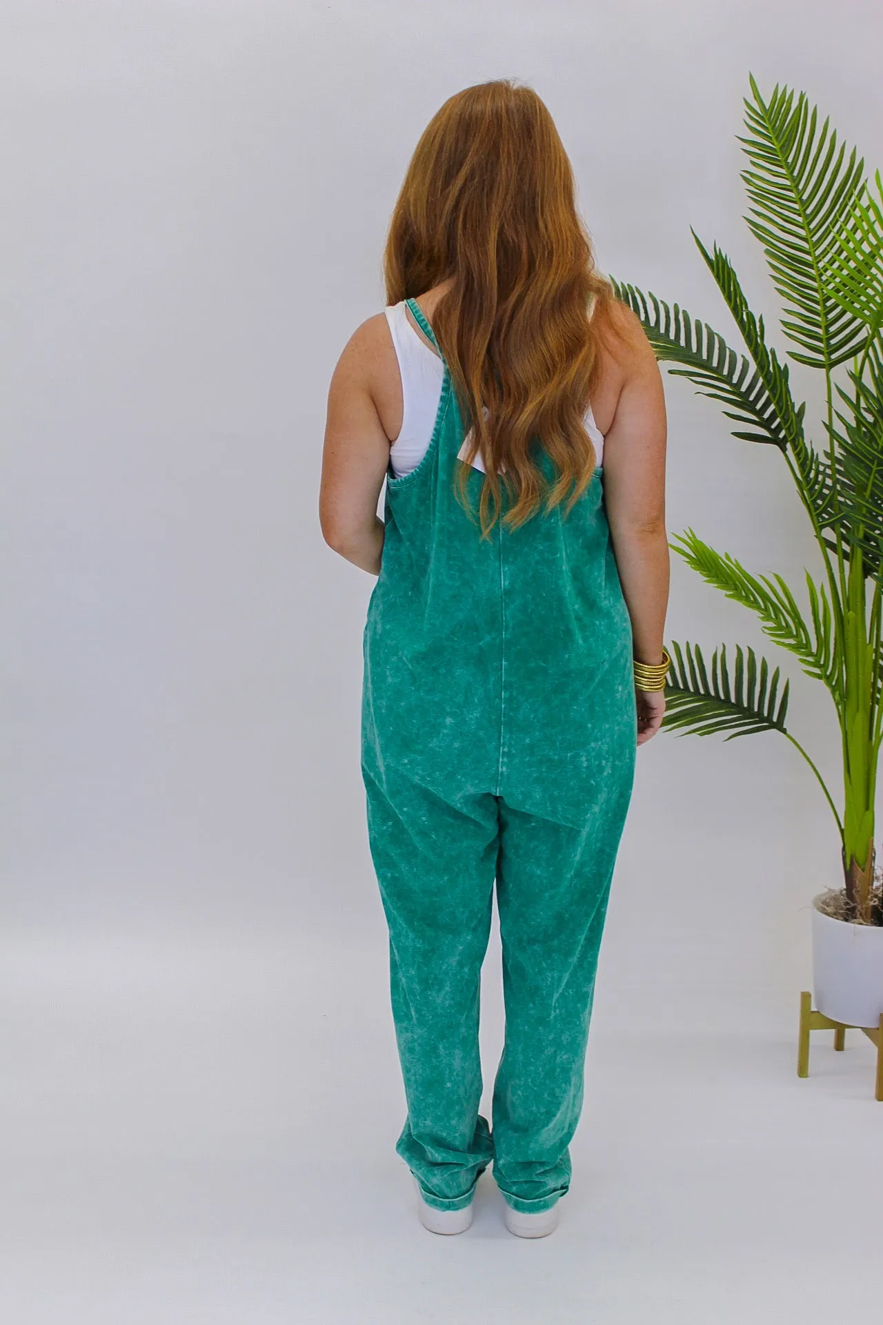 In Motion Mineral Wash Jumpsuit- Forrest