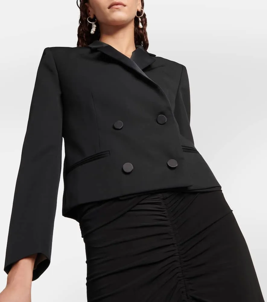 Isabel Marant Hastagd cropped wool tuxedo jacket