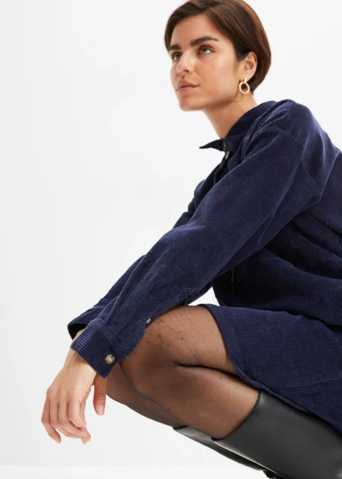 John Baner Jeanswear Stretch Corduroy Dress, Blue