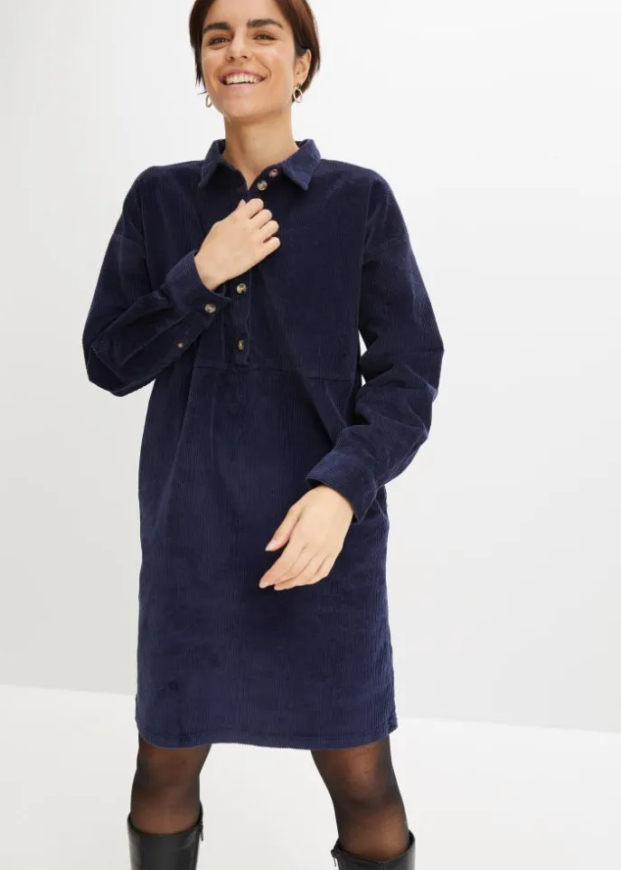 John Baner Jeanswear Stretch Corduroy Dress, Blue