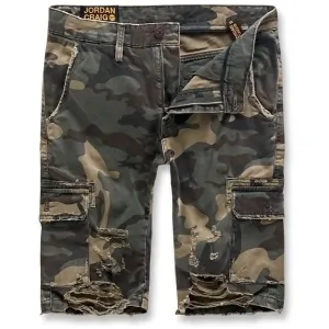 Jordan Craig Woodland Green Camo Cargo Shorts (4453C)