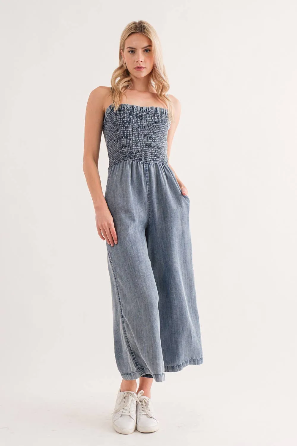 Jordan Wide Leg Tencel Jumpsuit