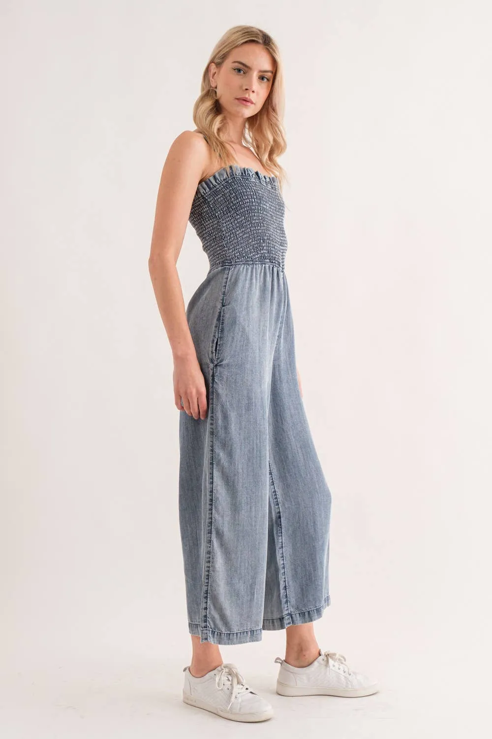 Jordan Wide Leg Tencel Jumpsuit
