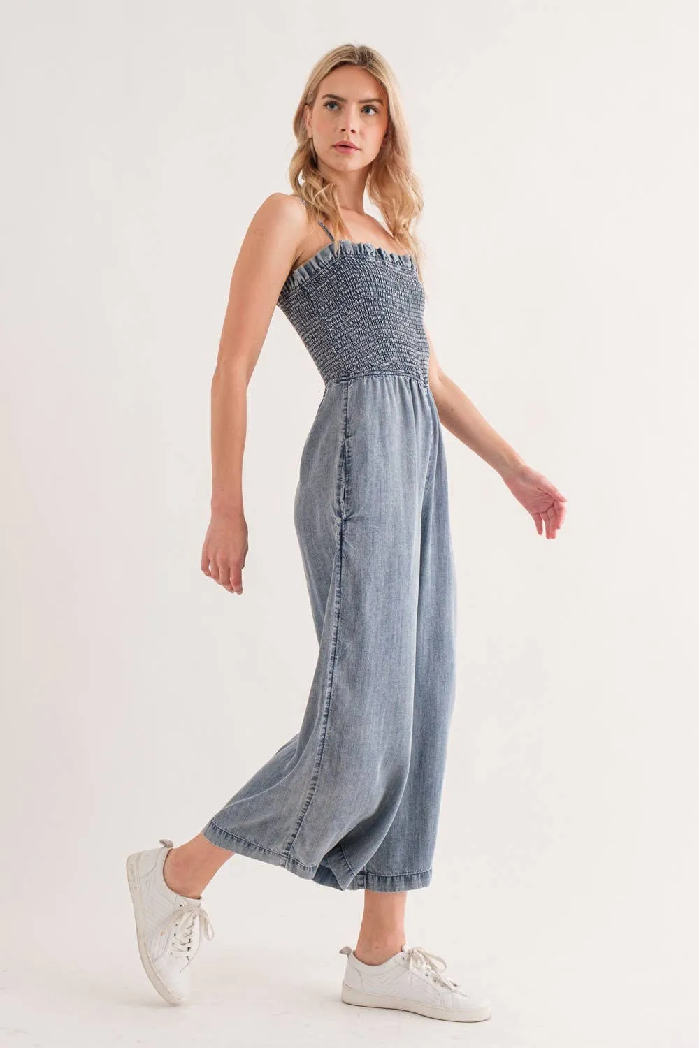 Jordan Wide Leg Tencel Jumpsuit