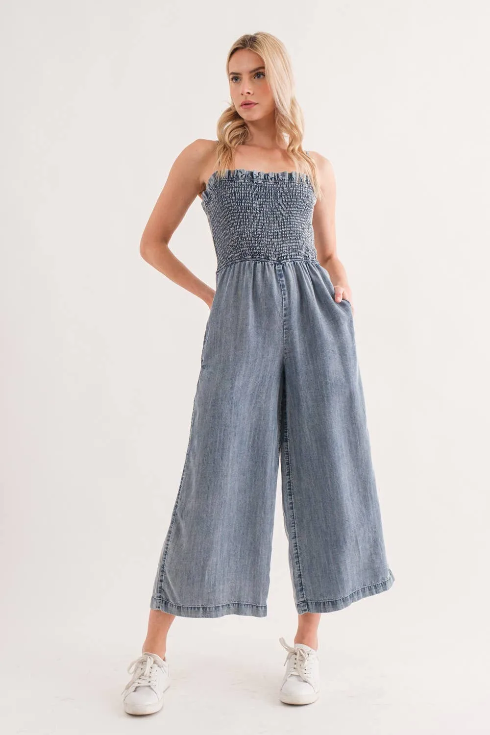 Jordan Wide Leg Tencel Jumpsuit