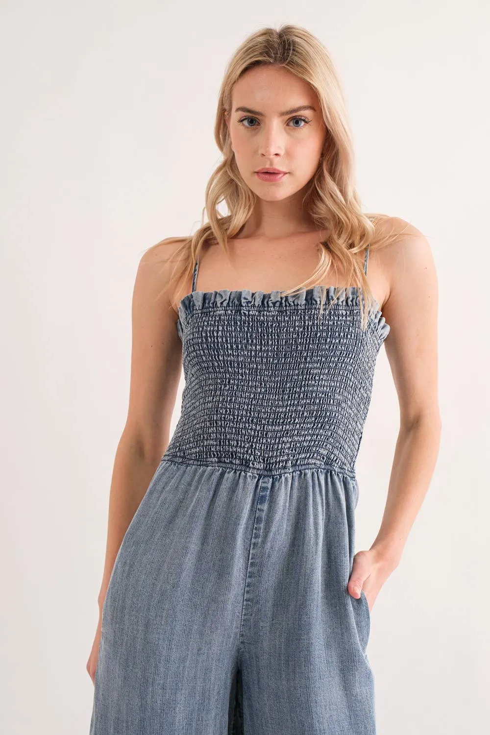 Jordan Wide Leg Tencel Jumpsuit