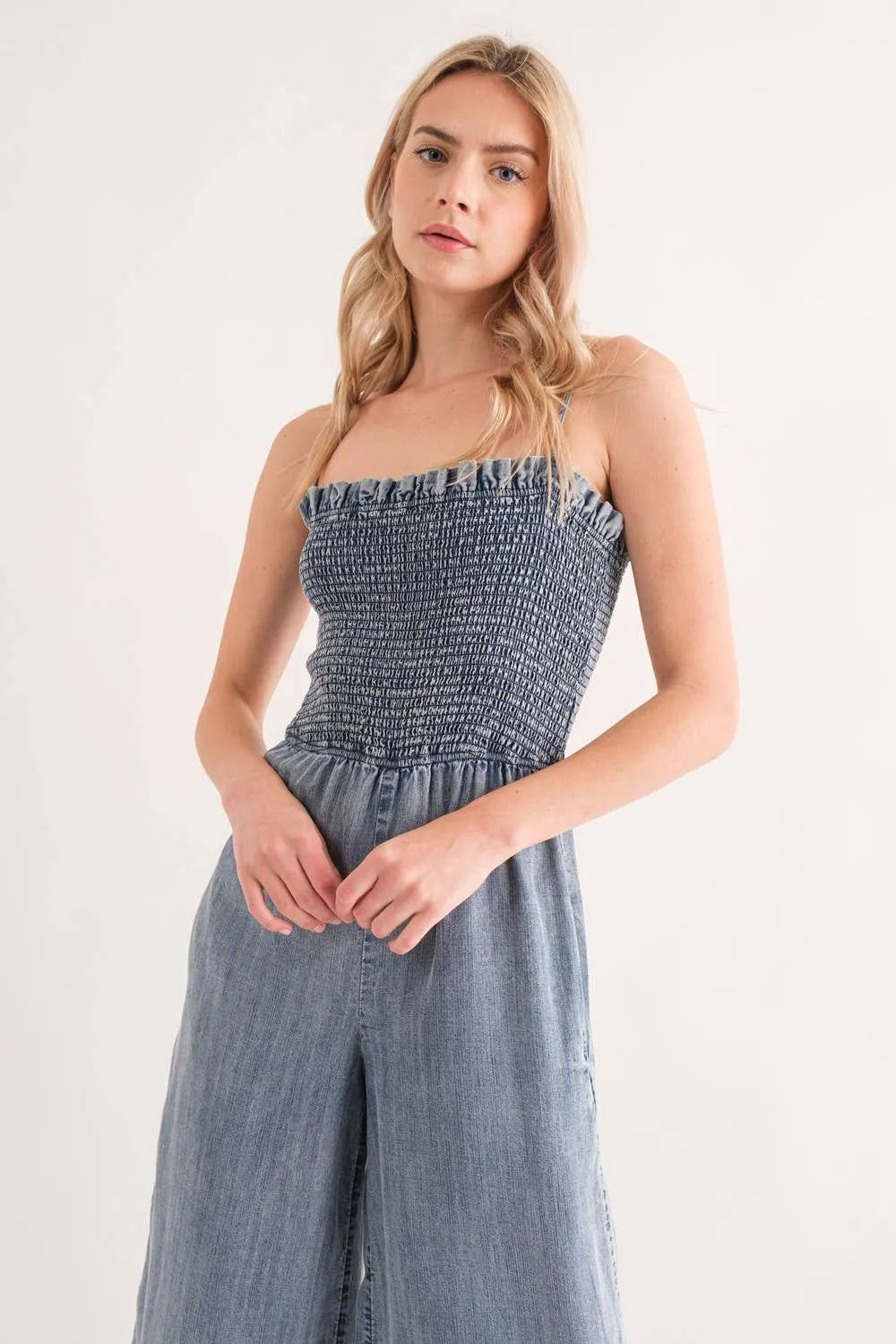 Jordan Wide Leg Tencel Jumpsuit