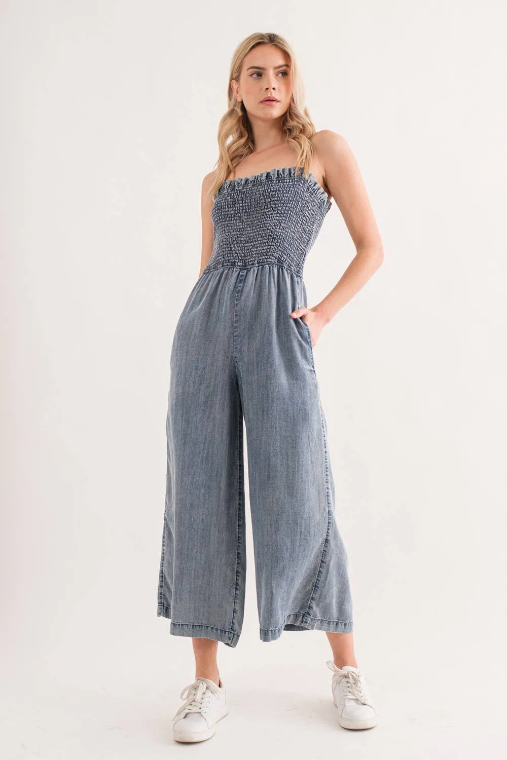 Jordan Wide Leg Tencel Jumpsuit