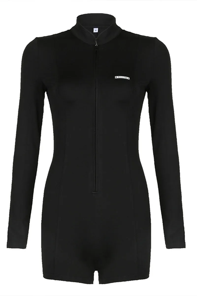 JR3043 Long Sleeve Workout Rompers