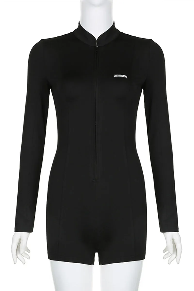 JR3043 Long Sleeve Workout Rompers