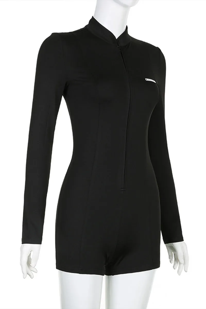 JR3043 Long Sleeve Workout Rompers