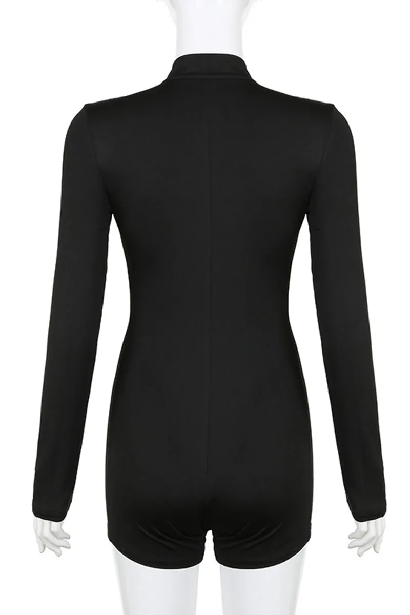 JR3043 Long Sleeve Workout Rompers