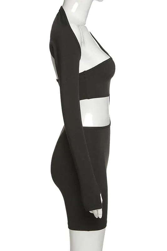JY196 Cutout One Sleeve Rompers