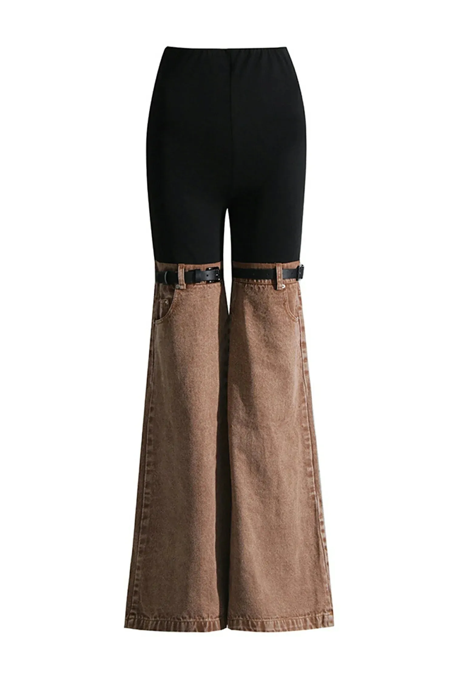 Kallipateira High Waist Color Block Wide Leg Pants