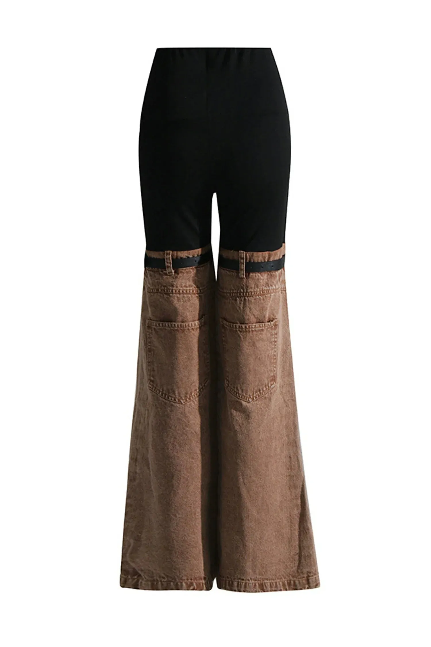Kallipateira High Waist Color Block Wide Leg Pants