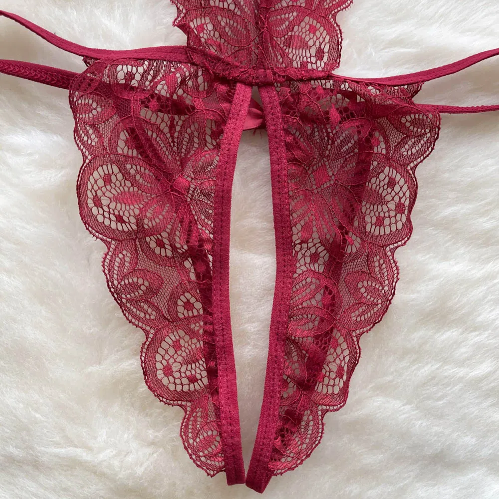 Lace See-through High-cut One-piece