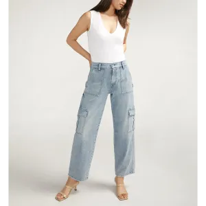 Light Blue Utility Cargo Jeans